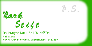 mark stift business card